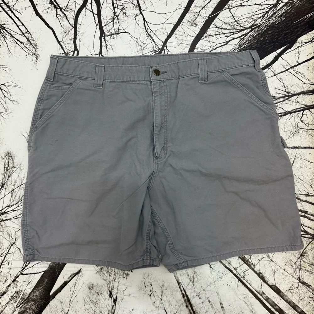 Two Carhartt Men's Khaki Shorts Size 42 Original Fit - Picture 5 of 12